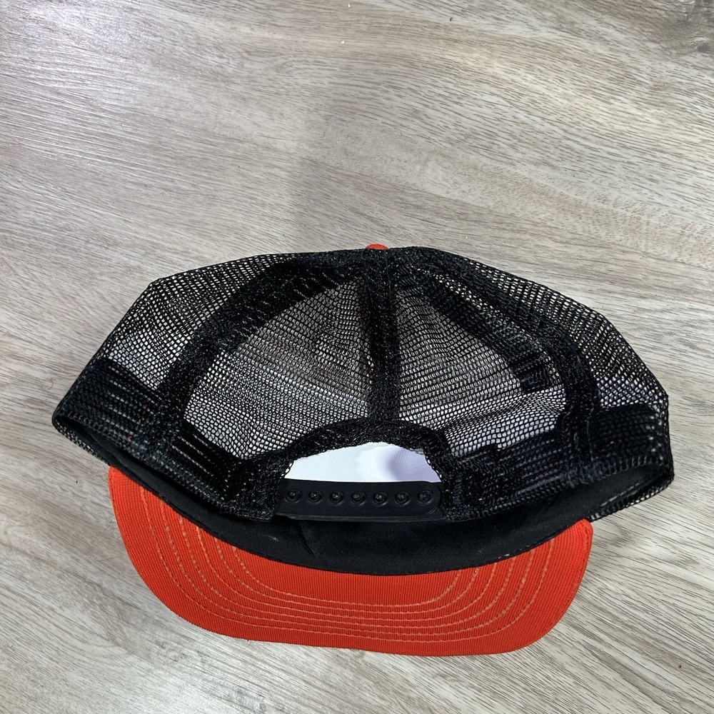VTG 90s Massillon Tigers Snapback Hat Black Orange White Trucker Cap Made in USA - Picture 9 of 9